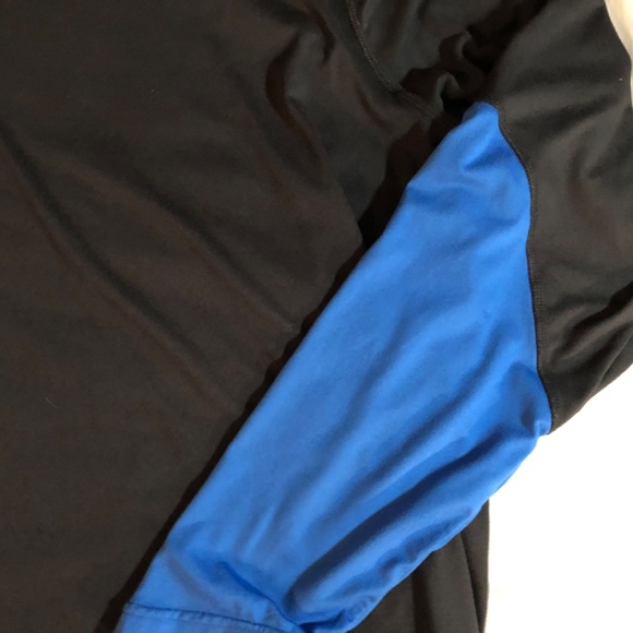 black and blue Polaris RZR quarter-zip tech hoodie lightweight polyester - Picture 3 of 9